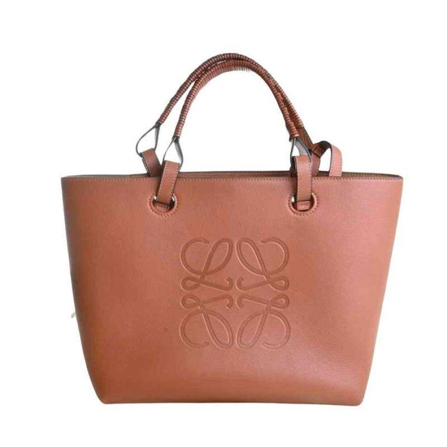 Loewe * | Outlet Sale Loewe Anagram Bag Leather In (One Size) Brown