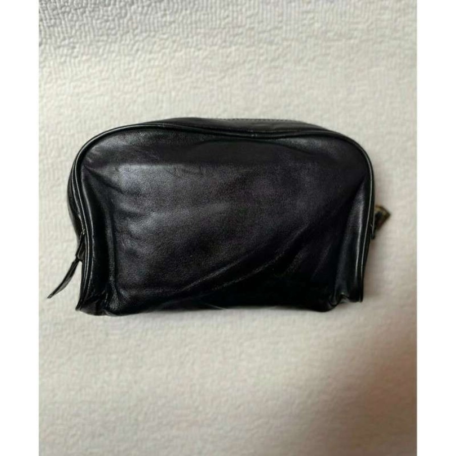 Loewe * | Top Sellers Loewe Clutch Bag Leather In (One Size) Black