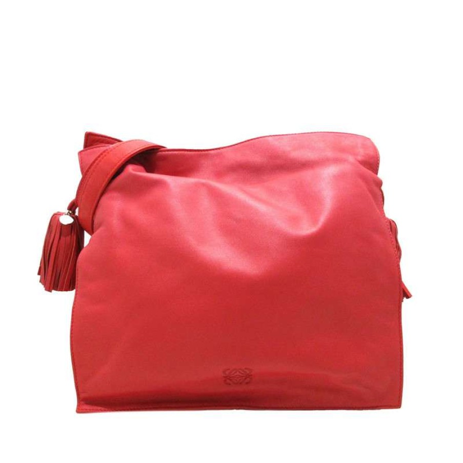 Loewe * | Fashionable Loewe Shoulder Bag Leather In (One Size) Red