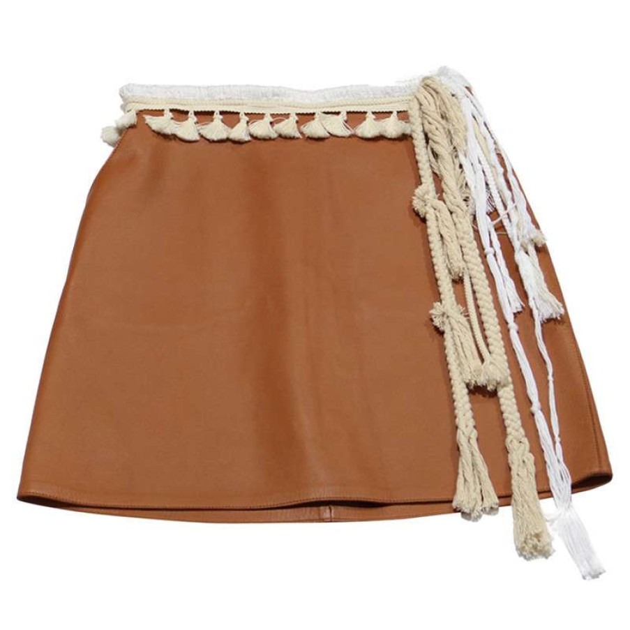 Loewe * | Fashionable Loewe Skirt Leather In (Size S) Brown