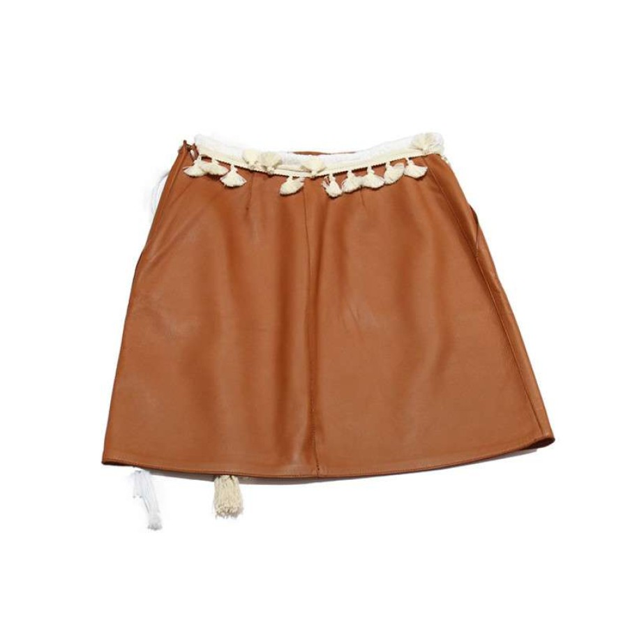 Loewe * | Fashionable Loewe Skirt Leather In (Size S) Brown