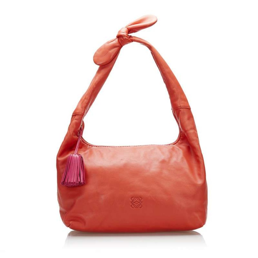 Loewe * | Best Sale Loewe Shoulder Bag Leather In (One Size) Orange