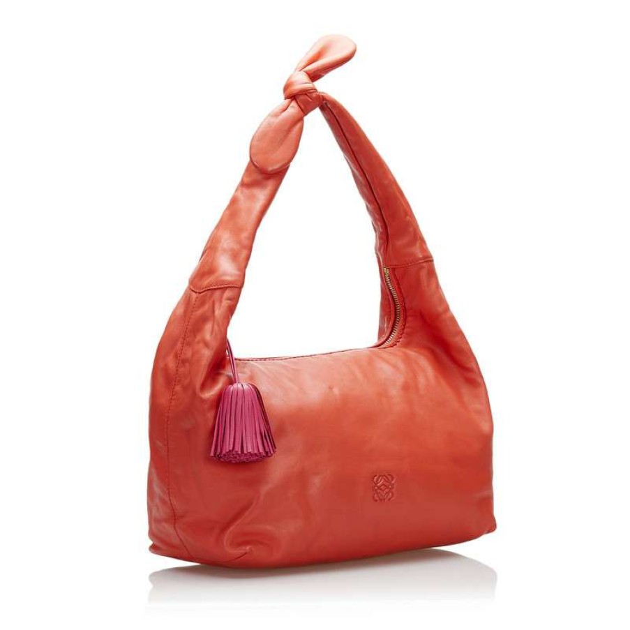 Loewe * | Best Sale Loewe Shoulder Bag Leather In (One Size) Orange