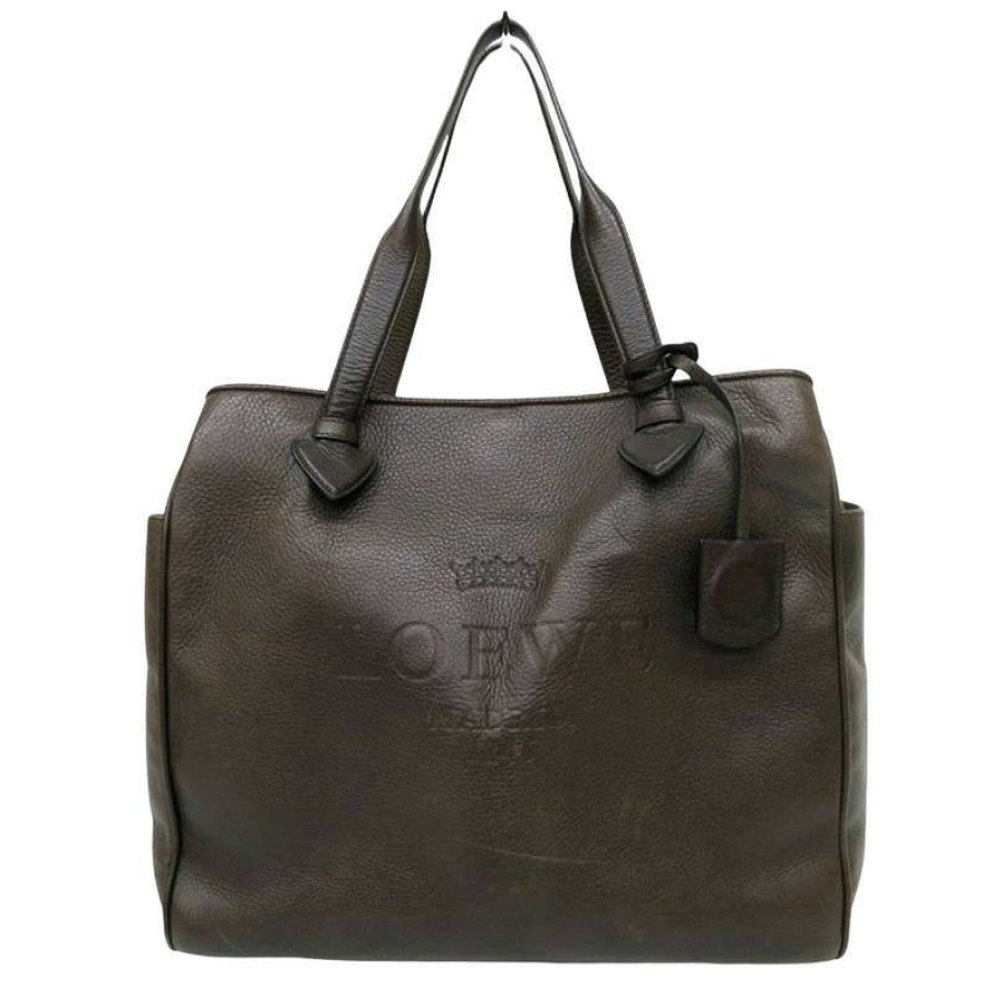 Loewe * | Best Quality Loewe Tote Bag Leather In (One Size) Brown