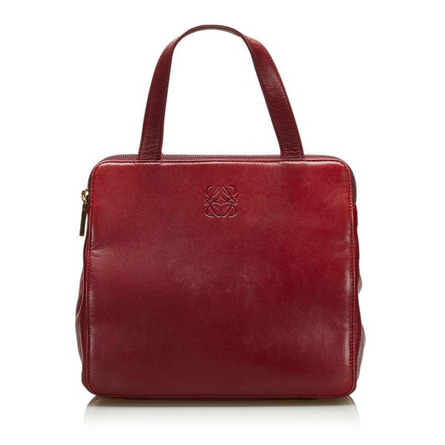 Loewe * | New Threads Loewe Handbag Leather In (One Size) Red