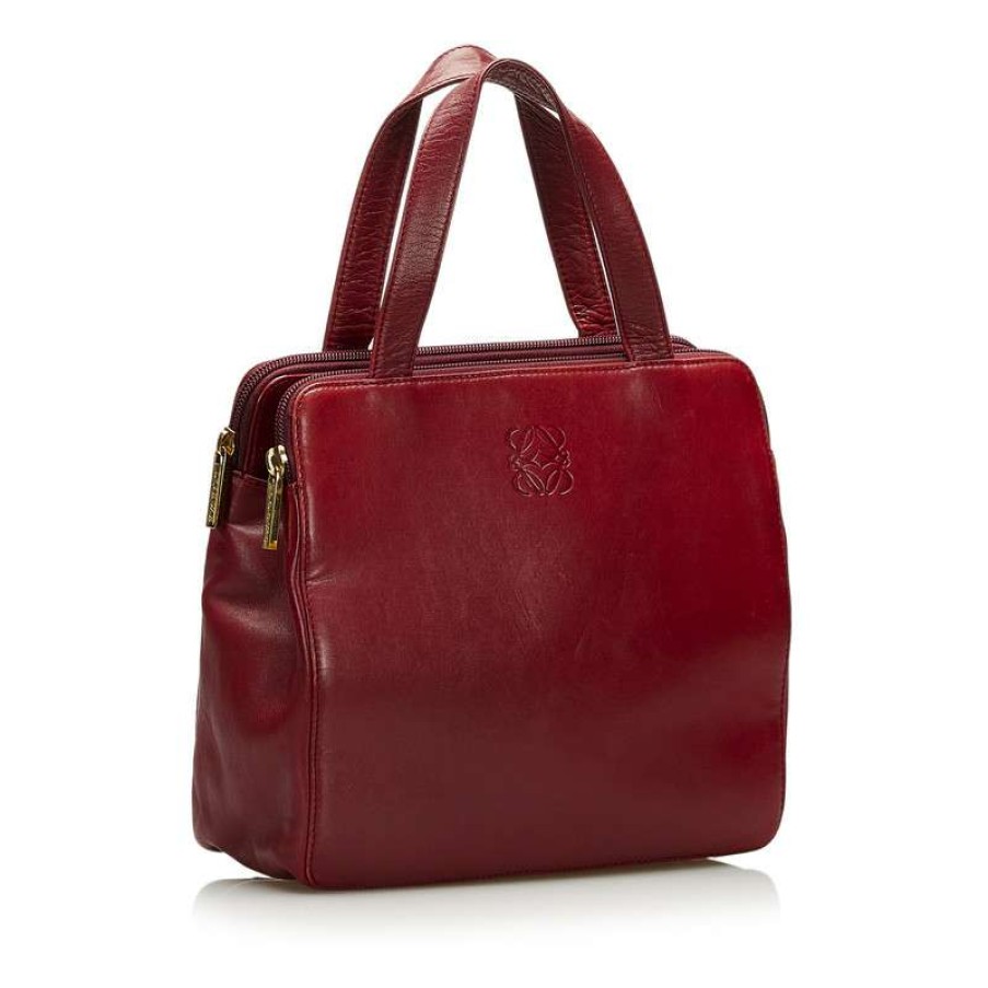 Loewe * | New Threads Loewe Handbag Leather In (One Size) Red