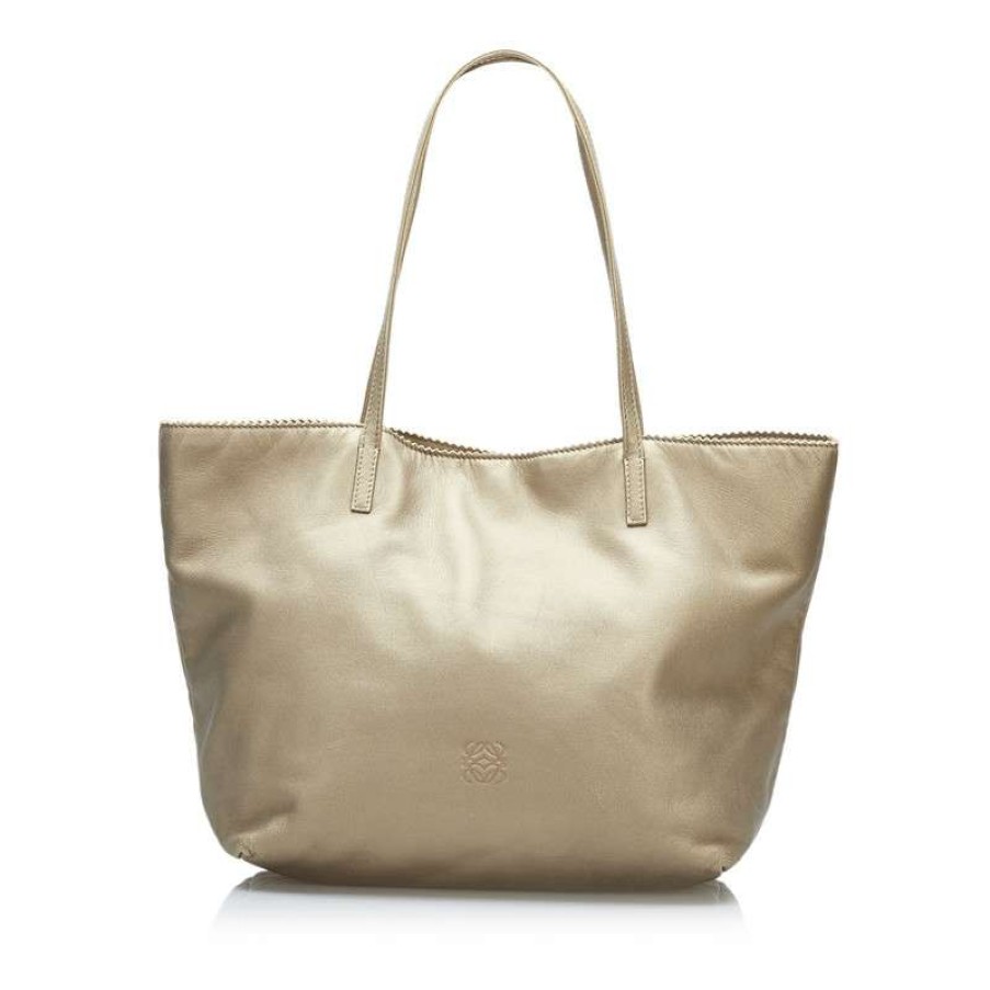 Loewe * | Quick Delivery Loewe Tote Bag Leather In (One Size) Beige