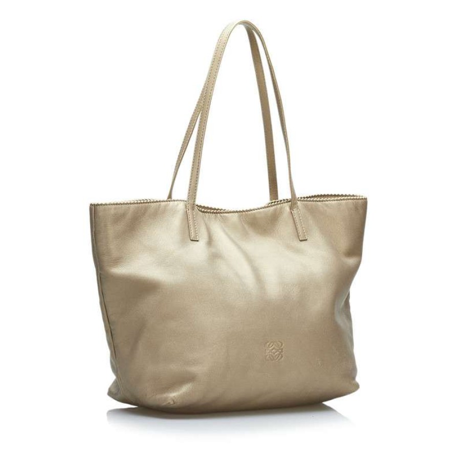 Loewe * | Quick Delivery Loewe Tote Bag Leather In (One Size) Beige