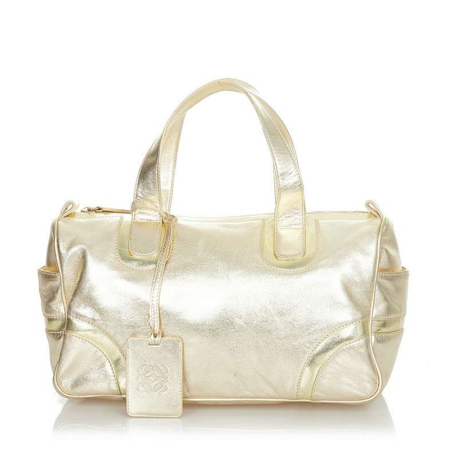 Loewe * | Best Choice Loewe Handbag Leather In (One Size) Gold