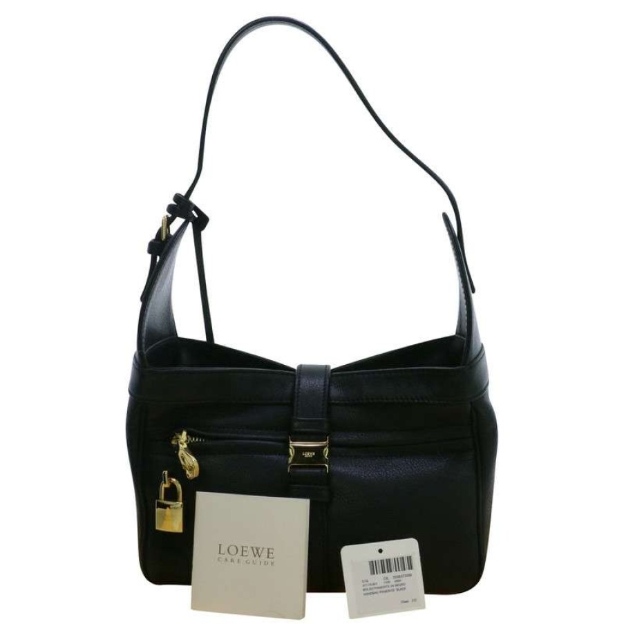 Loewe * | Premium Loewe Shoulder Bag Leather In (One Size) Black