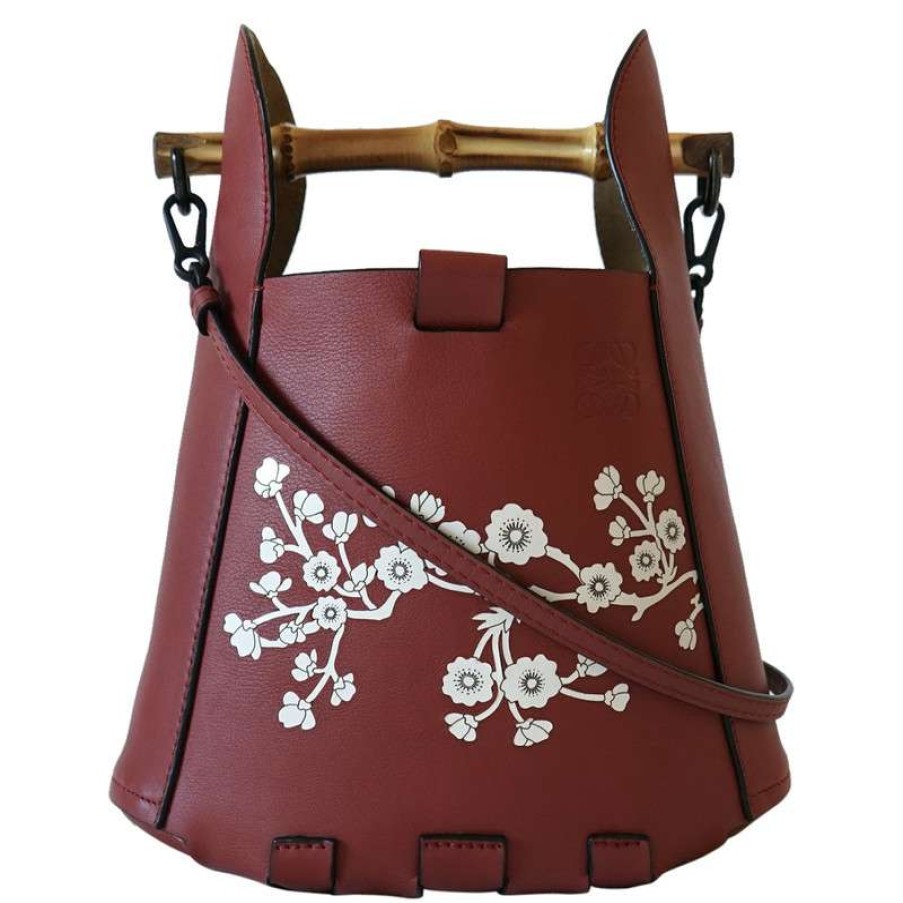 Loewe * | Unique Loewe Bamboo Bucket Bag Leather In (One Size) Bordeaux