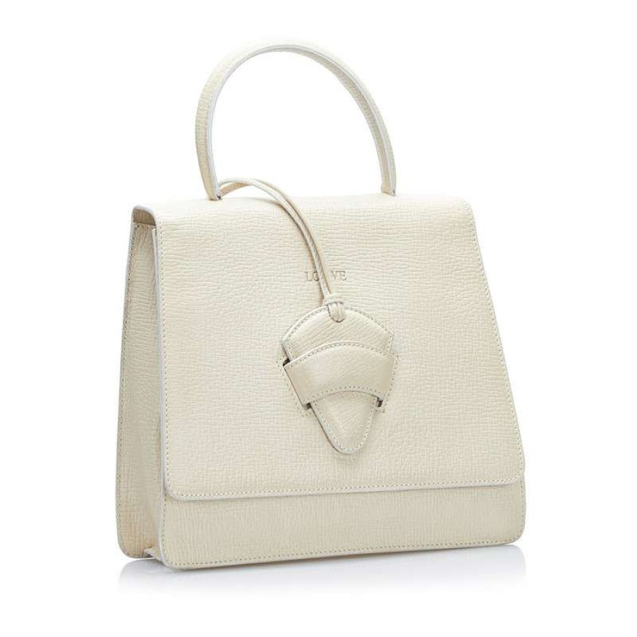 Loewe * | Sale Loewe Shoulder Bag Leather In (One Size) White