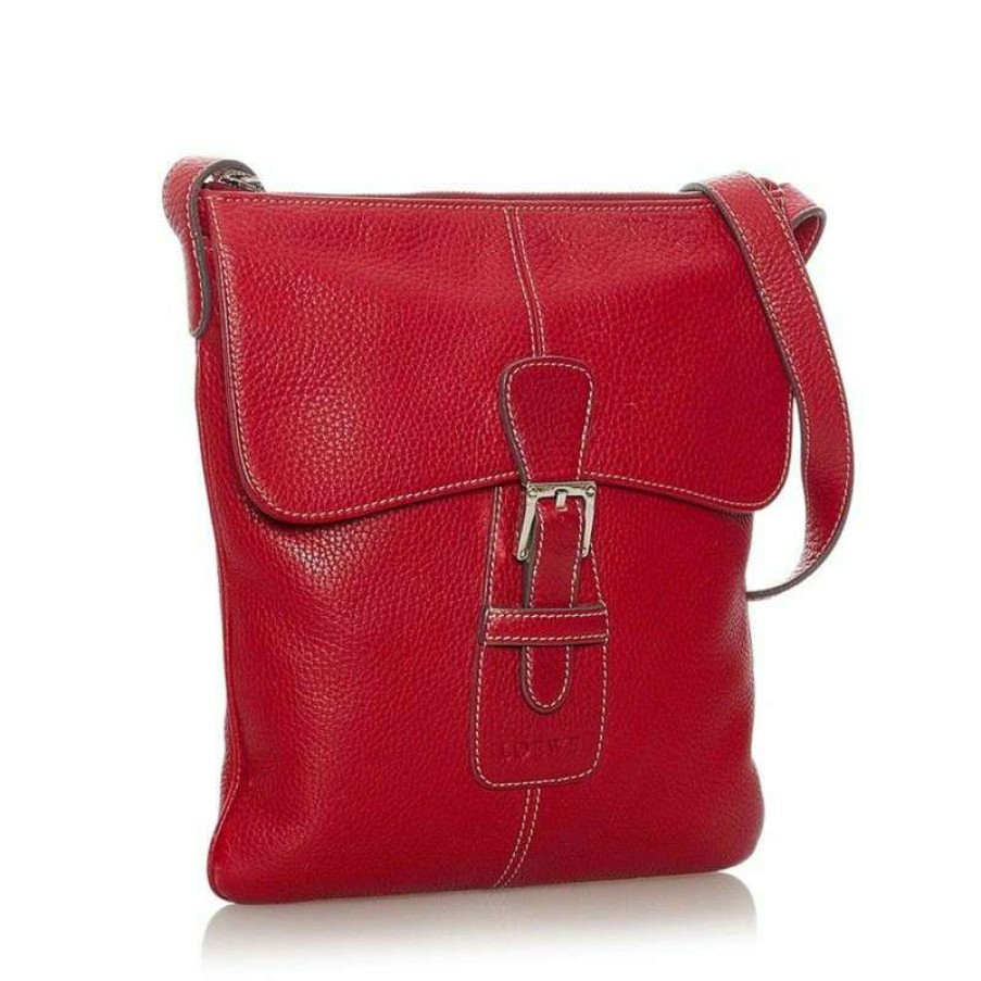 Loewe * | Premium Loewe Shoulder Bag Leather In (One Size) Red