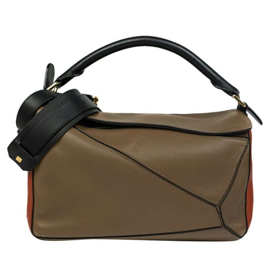 Loewe * | Premium Loewe Puzzle Bag Leather In (One Size) Brown