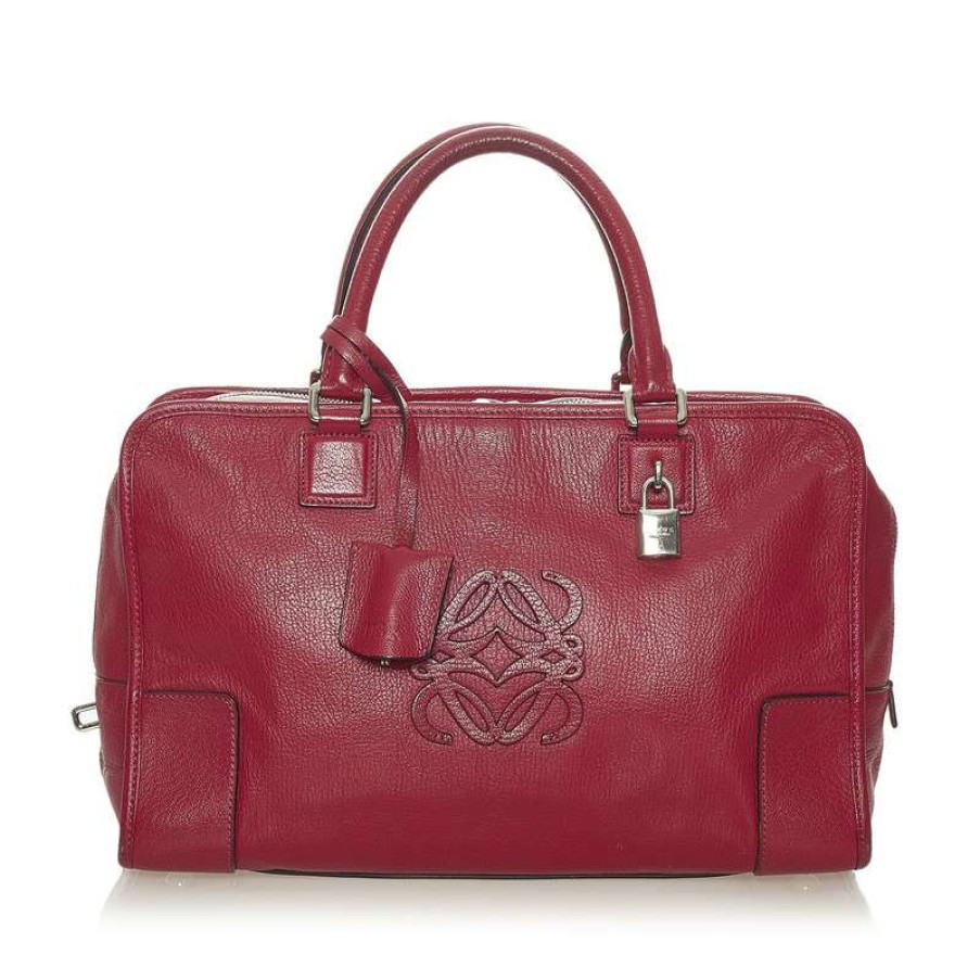 Loewe * | New Threads Loewe Handbag Leather In (One Size) Red