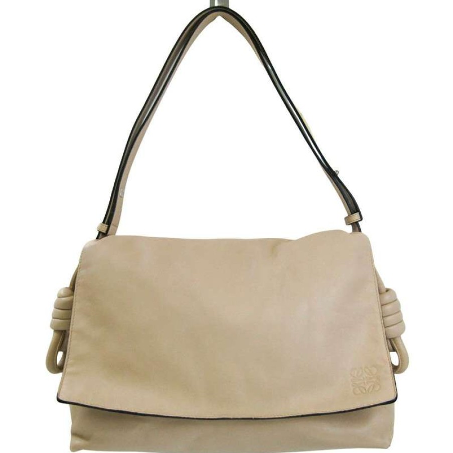 Loewe * | Best Choice Loewe Anagram Bag Leather In (One Size) Beige