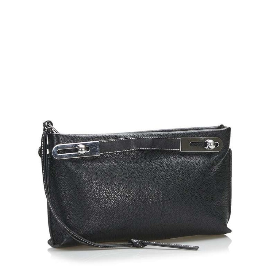 Loewe * | Quick Delivery Loewe Shoulder Bag Leather In (One Size) Black